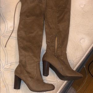 Tan Thigh High Boots